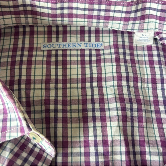 Southern Tide Men’s Plaid Check Button Down | Size L - Picture 7 of 8